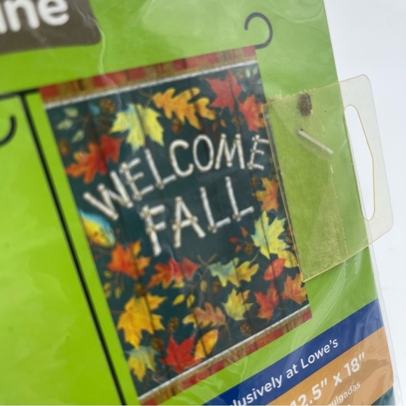 Flip It Flag Welcome Fall Rain or Shine 12.5" X 18" Brown Yellow Leaves - Picture 4 of 7